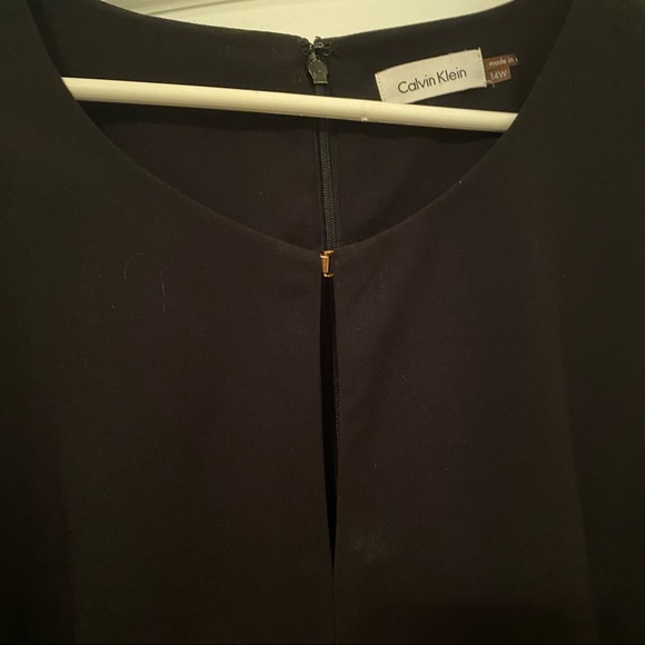 Calvin Klein Black A-Line Keyhole Neck Dress - Picture 3 of 8